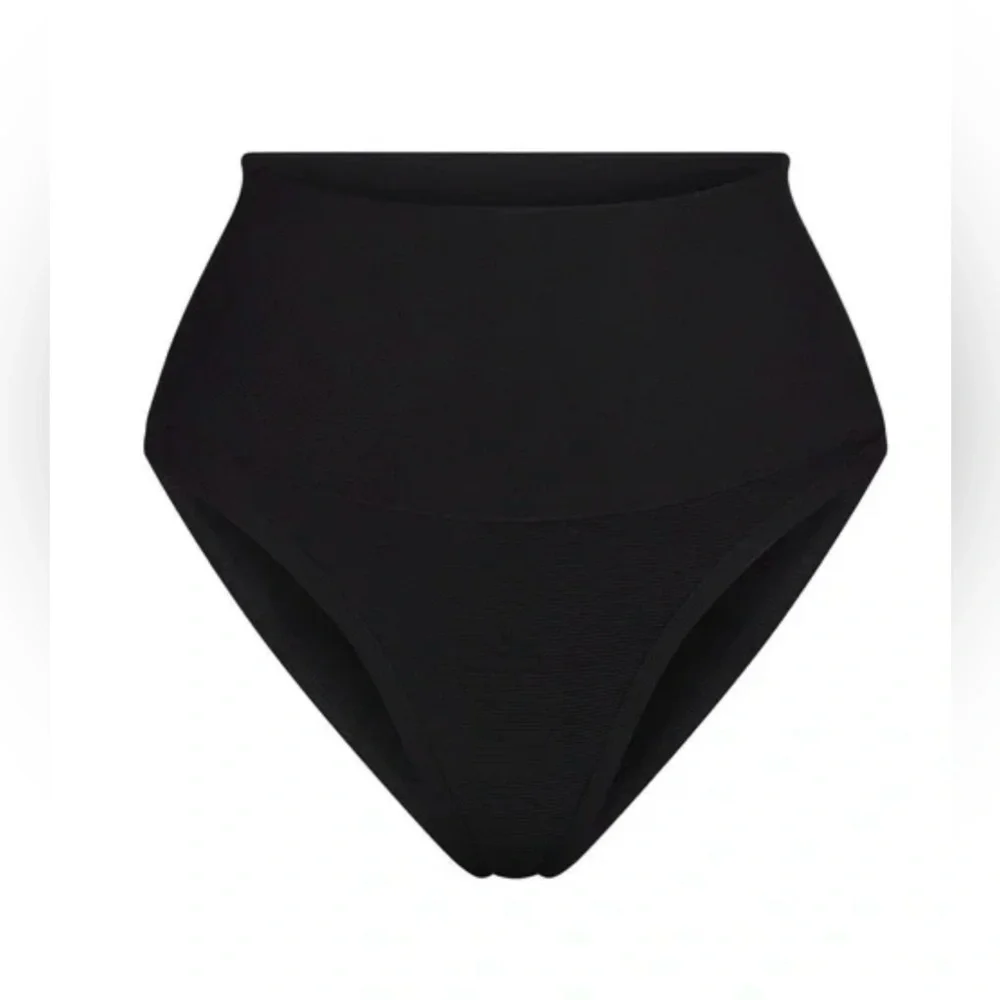 SKIMS High Waist Swim Bottom in Onyx